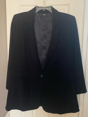 Able Black Single-Button Women's Blazer Jacket